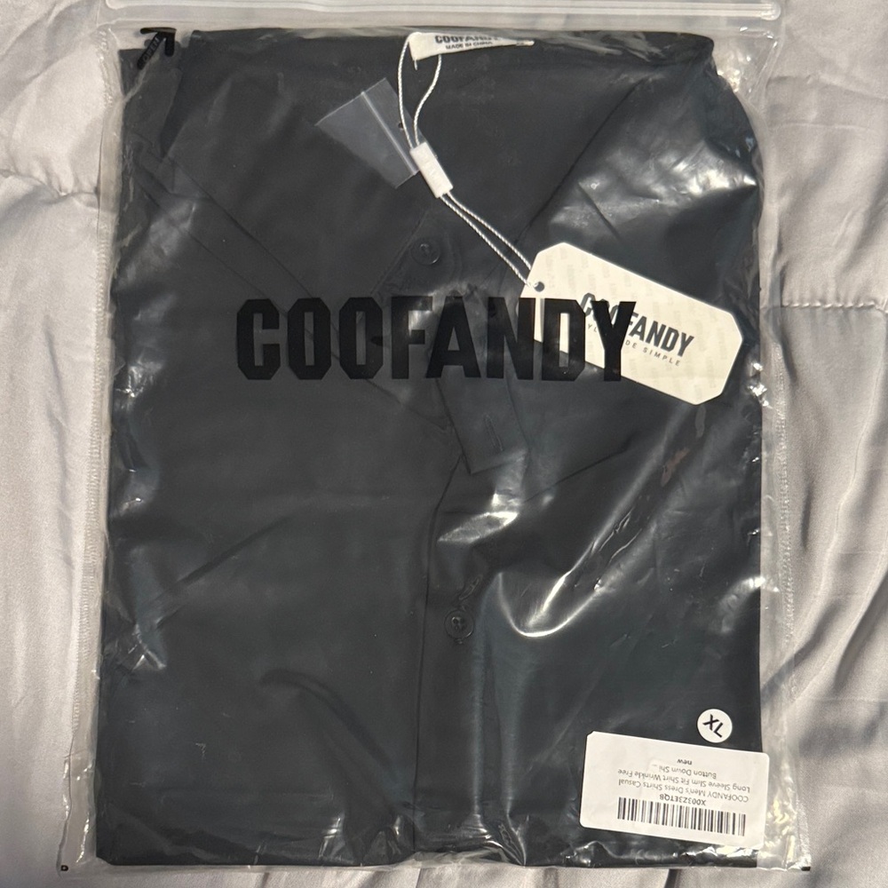 Coofandy Men's Black Dress Shirt